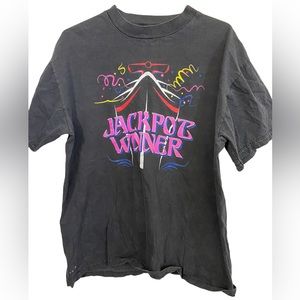 Vintage Jackpot Winner Carnival Cruises Ocean Liner Ship Men’s XL T-Shirt RARE